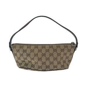 Gucci accessory GG pouch Beige handbag Tan Line brown canvas Sherry